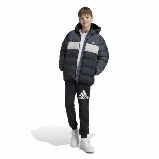 Adidas Пухено Яке Synthetic Down Jacket Сиво шест/сиво Детски якета и палта