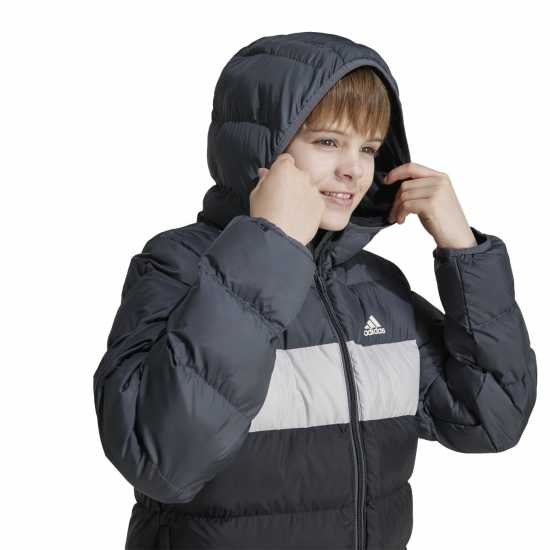 Adidas Пухено Яке Synthetic Down Jacket Сиво шест/сиво Детски якета и палта