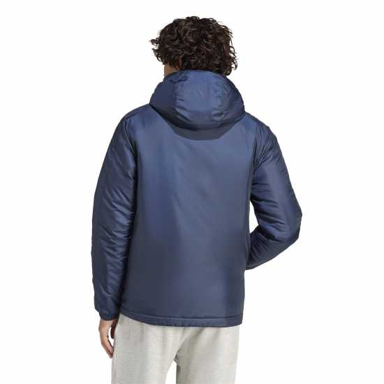 Adidas Мъжко Яке С Качулка 3 Stripe Essential Hooded Jacket Mens Легендарна чернина Мъжки грейки