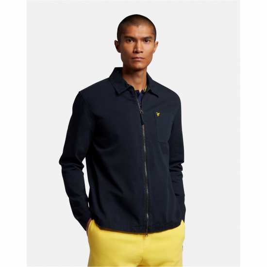 Lyle And Scott Washed Twill Overshirt Тъмно морско Син Z271 