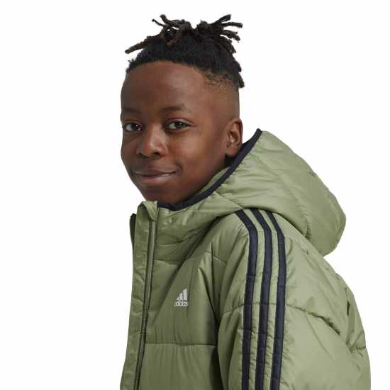 Adidas Детско Яке Essentials 3S Jacket Juniors Зелено/Черно 