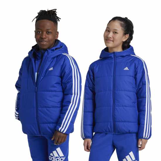 Adidas Детско Яке Essentials 3S Jacket Juniors Синьо/Бяло 