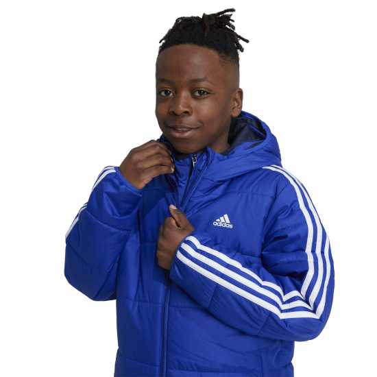 Adidas Детско Яке Essentials 3S Jacket Juniors Синьо/Бяло 