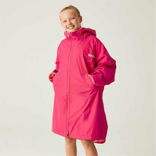 Regatta Waterproof Robe Juniors Розова Захранване Детски якета и палта