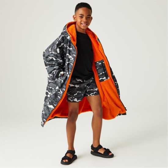 Regatta Waterproof Robe Juniors Черно камуфлаж Детски якета и палта