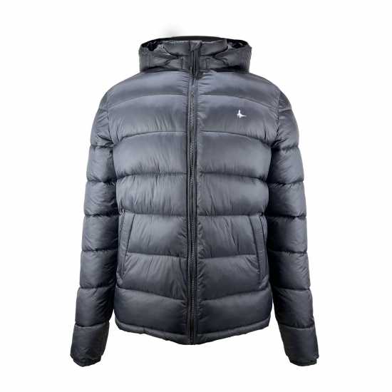 Jack Wills Kershaw Hooded Puffer Jacket Черно Мъжки грейки