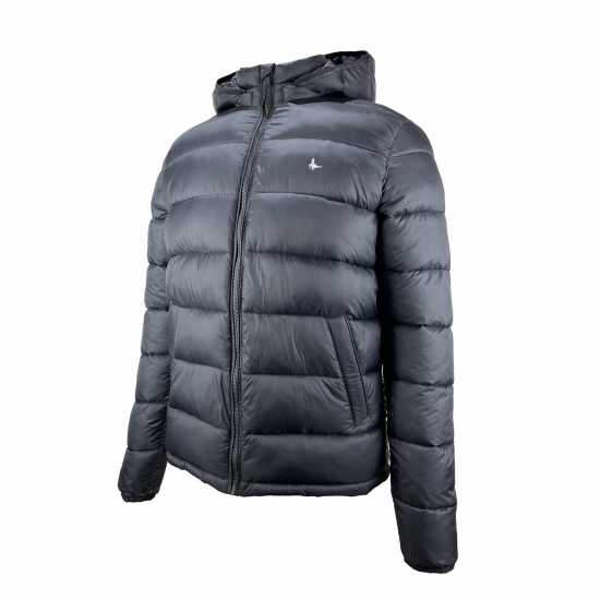 Jack Wills Kershaw Hooded Puffer Jacket Черно Мъжки грейки