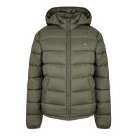 Jack Wills Kershaw Hooded Puffer Jacket Тъмно кафяво Мъжки грейки