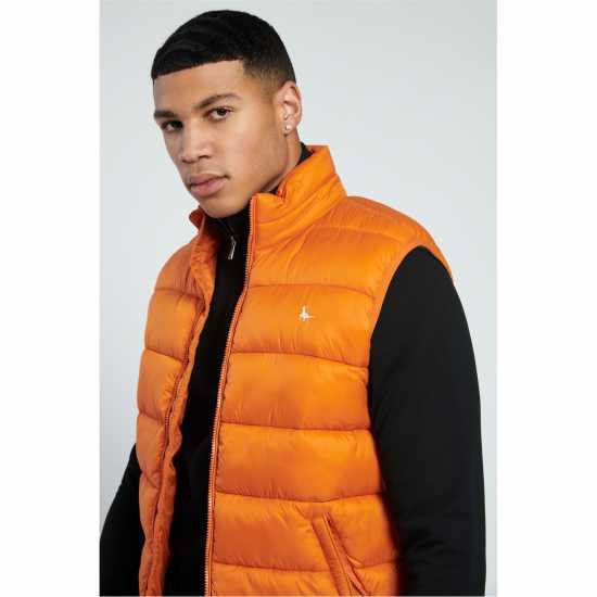 Jack Wills Kershaw Lightweight Puffer Gilet Burnt Orange Мъжки грейки