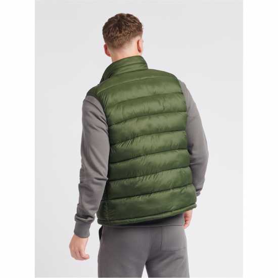 Jack Wills Kershaw Lightweight Puffer Gilet Kombu Green Мъжки грейки