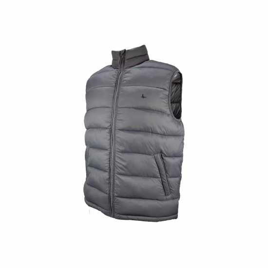 Jack Wills Kershaw Lightweight Puffer Gilet Гранит Мъжки непромокаеми якета