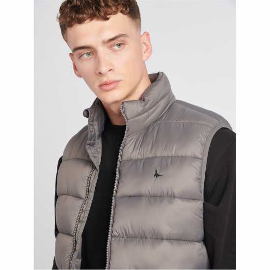 Jack Wills Kershaw Lightweight Puffer Gilet Granite Gray Мъжки грейки