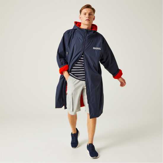 Regatta Waterproof Robe Adults Тъмно син/Оранжев Мъжки грейки