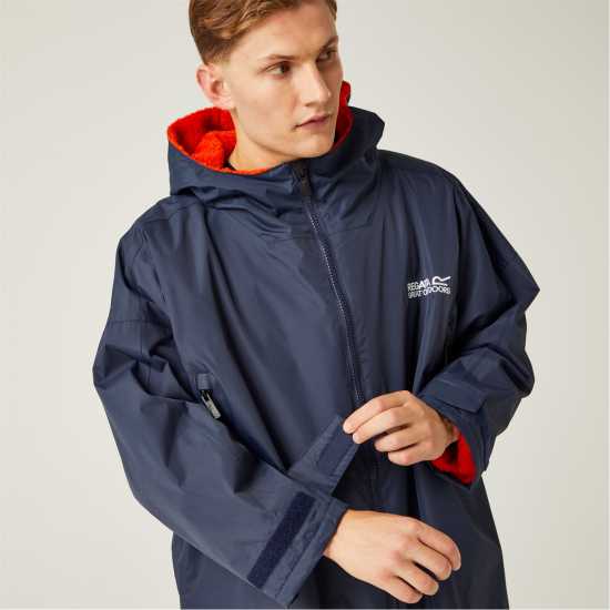 Regatta Waterproof Robe Adults Тъмно син/Оранжев Мъжки грейки