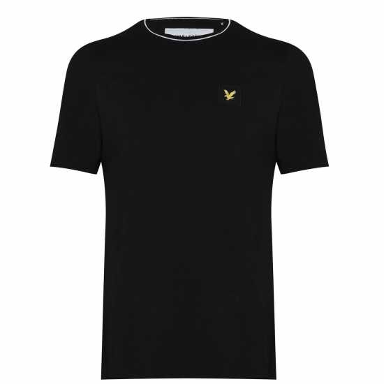 Lyle And Scott Patch Logo T-Shirt Черно небесно Z865 Tshirts under 20