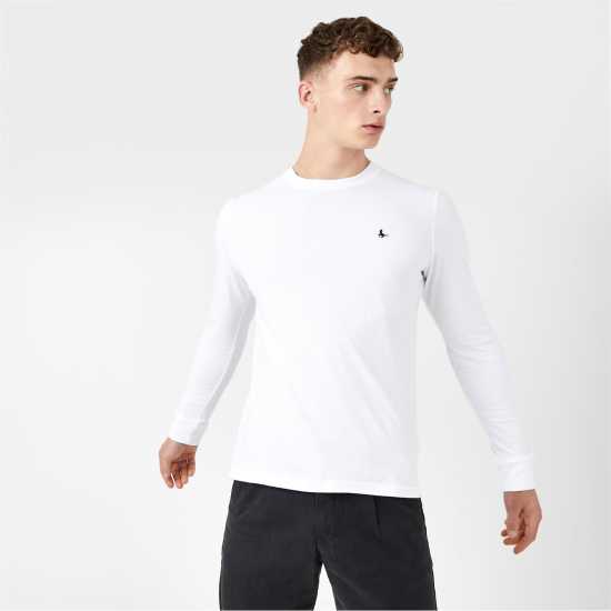 Jack Wills Sandleford Long Sleeve T-Shirt Бяло Мъжки ризи