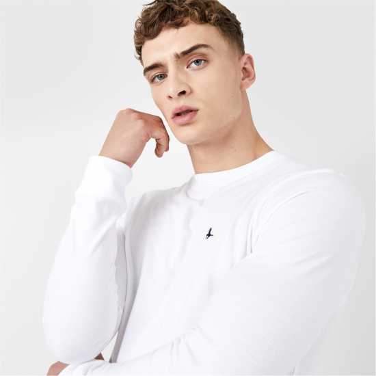 Jack Wills Sandleford Long Sleeve T-Shirt Бяло Мъжки ризи