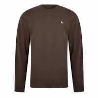 Jack Wills Sandleford Long Sleeve T-Shirt Какао 