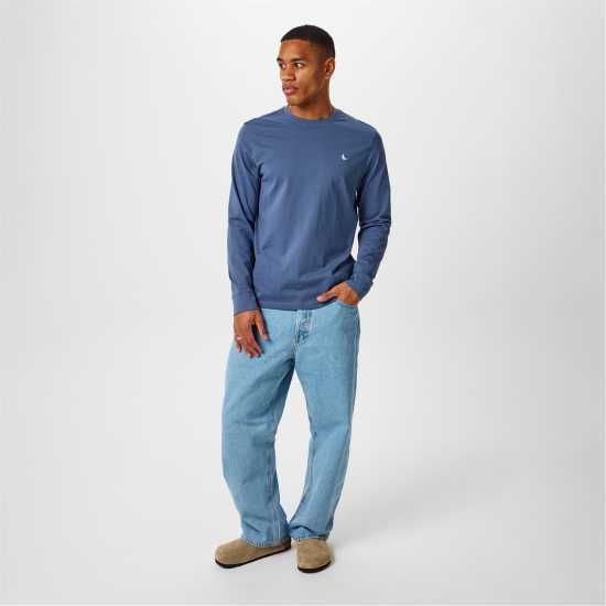 Jack Wills Sandleford Long Sleeve T-Shirt Винтажно индиго 