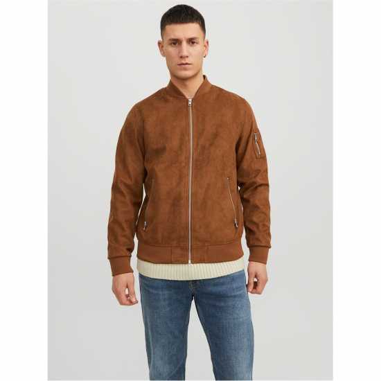 Jack And Jones Faux Suede Bomber Коняк 