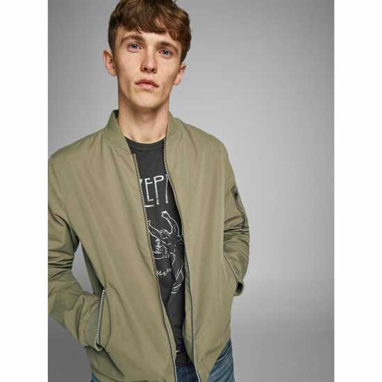 Jack And Jones Пилотско Яке Bomber Jacket dusky green Мъжки грейки