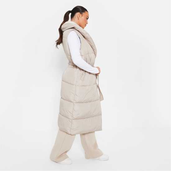 I Saw It First Padded Belted Puffer Gilet КАМЪК Дамски грейки