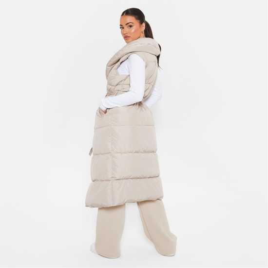 I Saw It First Padded Belted Puffer Gilet КАМЪК Дамски грейки