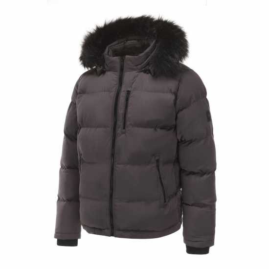 Soulcal Пухено Яке Cal 2 Zip Bubble Jacket For Mens Угъл 