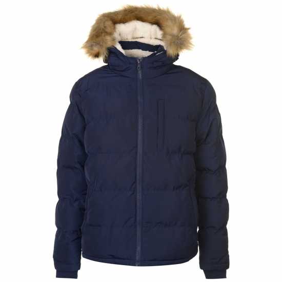 Soulcal Мъжко Пухено Яке 2 Zip Bubble Jacket Mens Navy Мъжки грейки