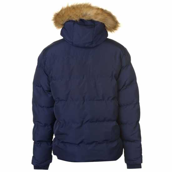 Soulcal Мъжко Пухено Яке 2 Zip Bubble Jacket Mens Navy Мъжки грейки