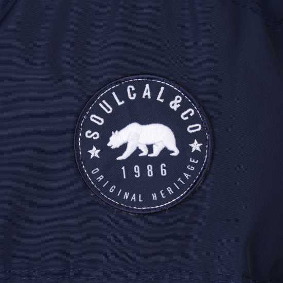 Soulcal Мъжко Пухено Яке 2 Zip Bubble Jacket Mens Navy Мъжки грейки