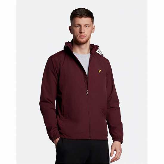 Lyle And Scott And Scott Zip Through Jacket Burgundy Z562 