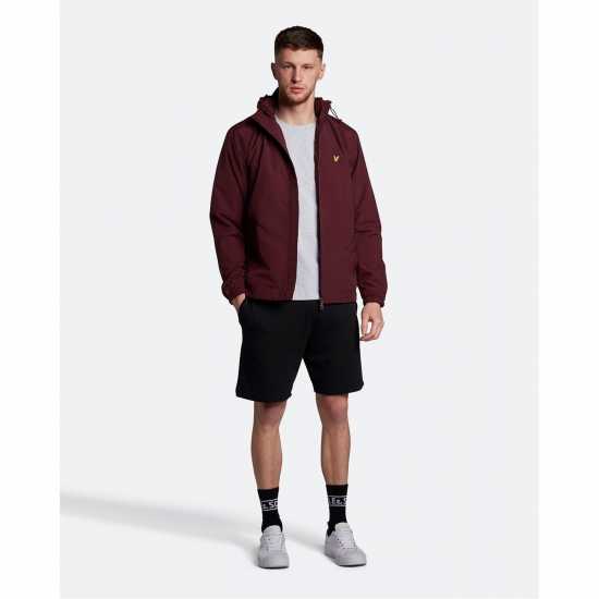 Lyle And Scott And Scott Zip Through Jacket Burgundy Z562 