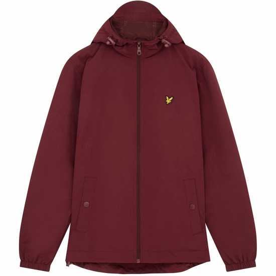 Lyle And Scott And Scott Zip Through Jacket Burgundy Z562 