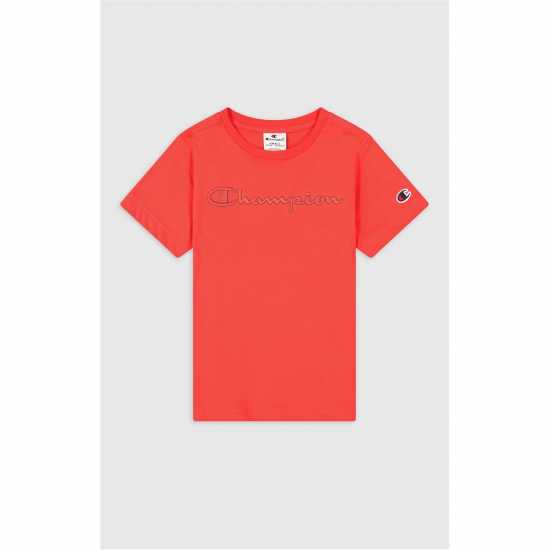 Champion Crewneck T-Shirt Childrens Червено Детски тениски и фланелки