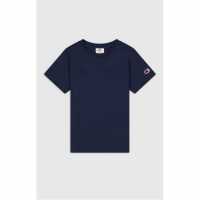 Champion Crewneck T-Shirt Childrens Морска синьо Детски тениски и фланелки