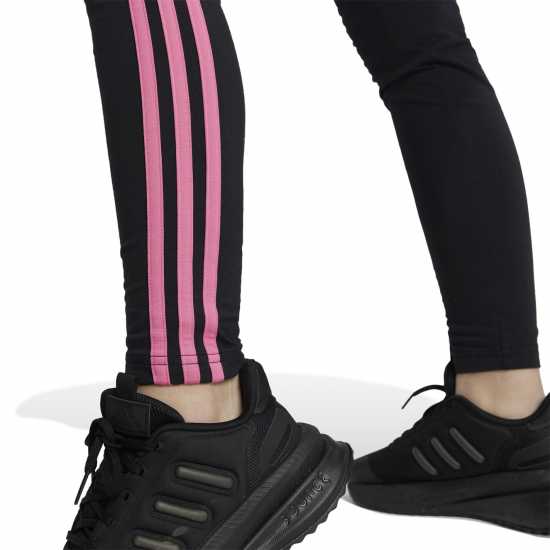 Adidas Girls Essentials 3-Stripes Leggings Черно/Розово Детски клинове