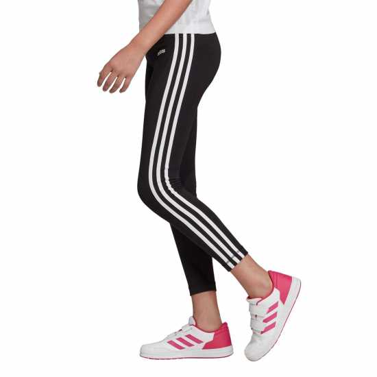 Adidas Girls Essentials 3-Stripes Leggings Черно/Бяло Атлетика