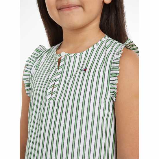 Tommy Hilfiger Striped Ruffle Sleeve Dress Juniors  Kids