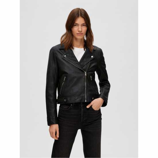 Кожено Яке Selected Femme Katie Leather Jacket  Дамски якета и палта