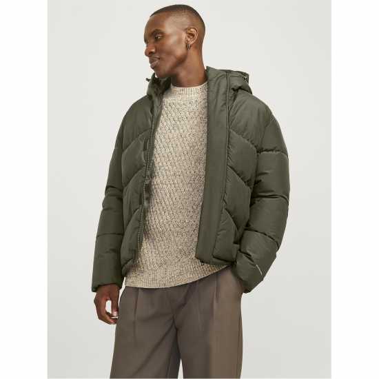 Jack And Jones World Puffer Jacket Олива Нощ Мъжки якета с пух