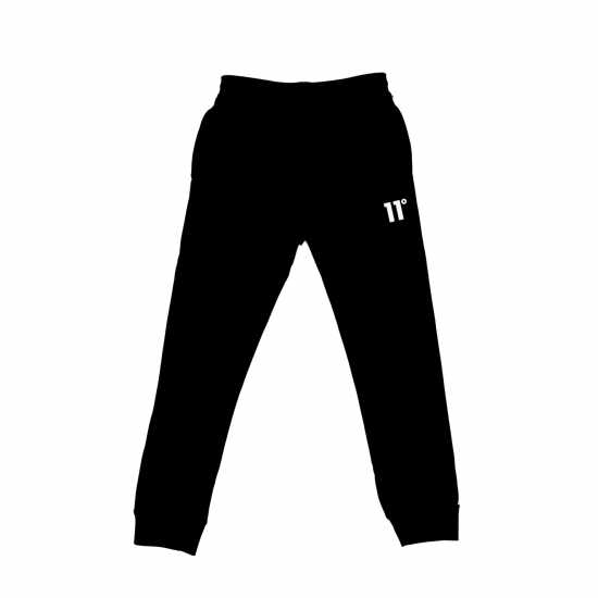 11 Degrees Junior Piped Joggers - Black / Limeade  Детски долнища на анцуг