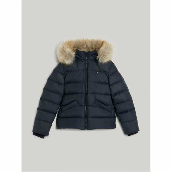 Tommy Hilfiger Faux Fur Hood Puffer Jacket  Детски якета и палта