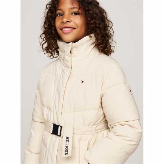 Tommy Hilfiger Teddy Collar Belted Puffer Jacket  Детски якета и палта