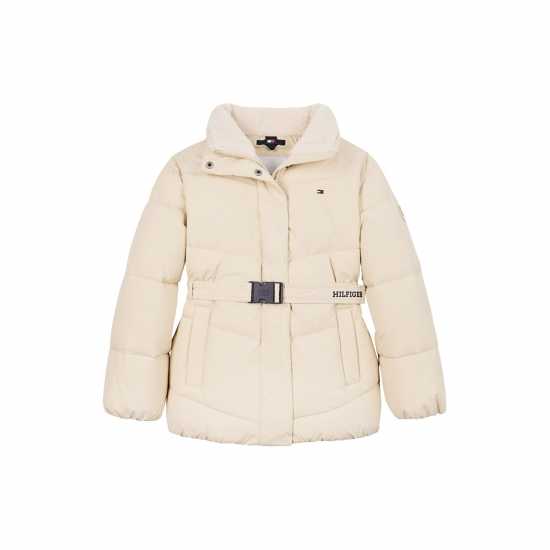 Tommy Hilfiger Teddy Collar Belted Puffer Jacket  Детски якета и палта