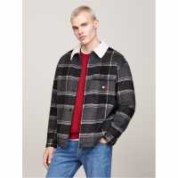 Tommy Jeans Check Sherpa Long-Sleeved Overshirt  