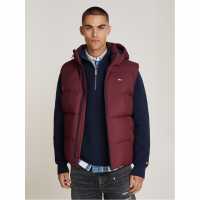 Tommy Jeans Essential Down Vest Дълбок червен 