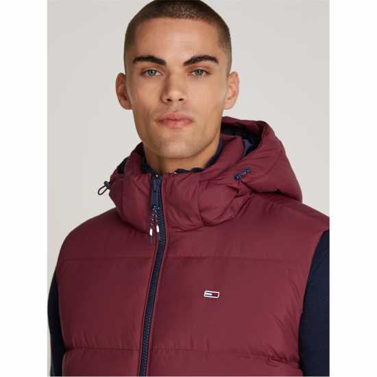 Tommy Jeans Essential Down Vest Дълбок червен 