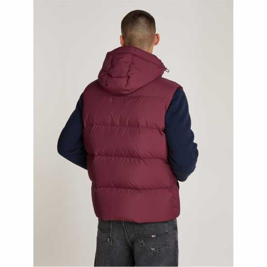 Tommy Jeans Essential Down Vest Дълбок червен 