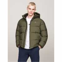 Пухено Яке Tommy Jeans Essential Down Jacket Умора Зелено 